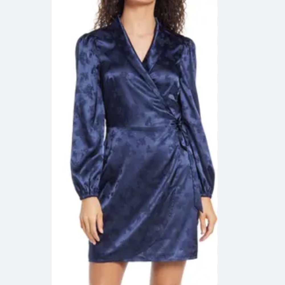 Adelyn Rae‎ Navy Wrap Dress
